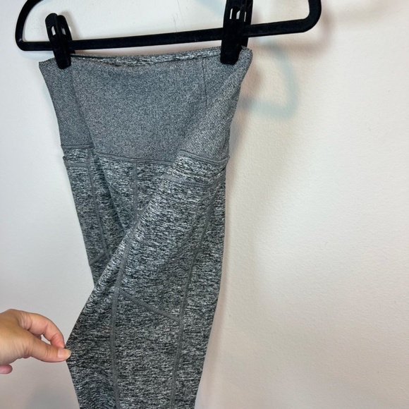 Athleta Womens Exhale Heel Tight Leggings Heather Gray High Waist Athletic Small - Picture 5 of 13